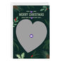 Heart Photo Personalized Christmas Card for Dad Card Front indicating personalization image number 3