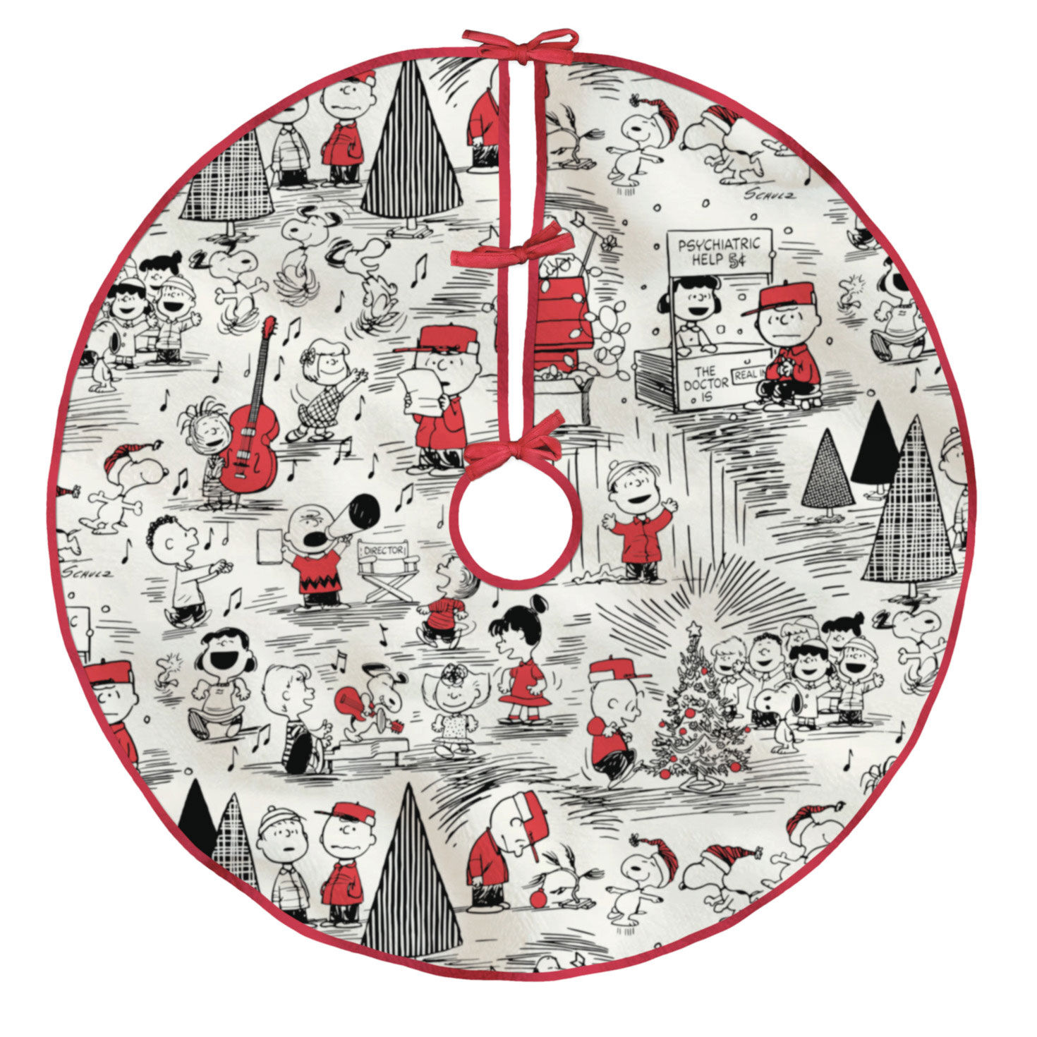 Peanuts® Fabric Hallmark Tree Skirt, 48" for only USD 22.99 | Hallmark