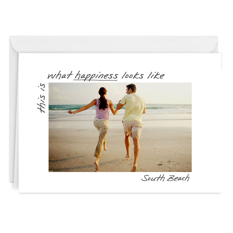 Moments and Memories Horizontal White Frame Blank Custom Card