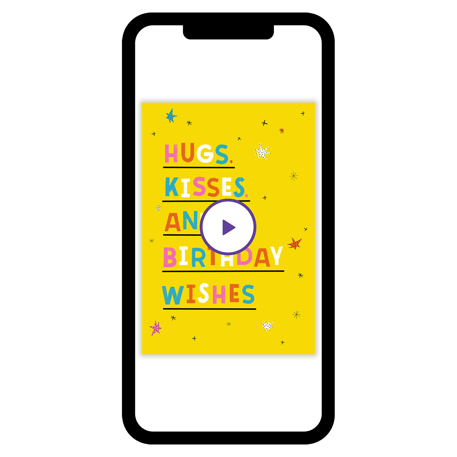 Hugs, Kisses and Wishes Birthday eCard