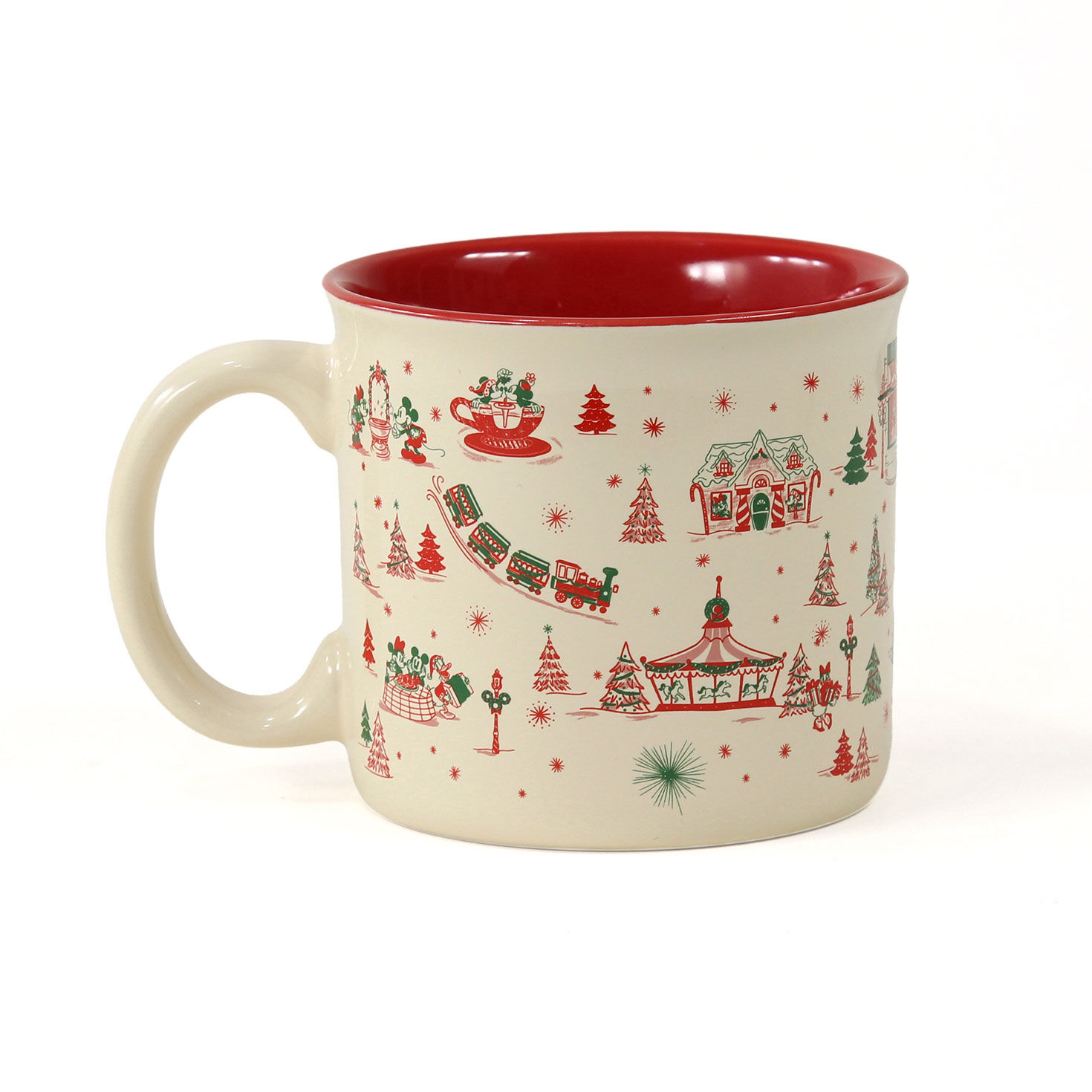 Pink Green Holiday Disney Pattern Coffee Mug Back image number 2