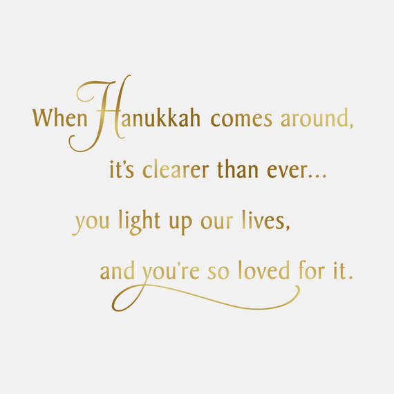 You Light Up Our Lives Hanukkah Card for Daughter, , large image number 2