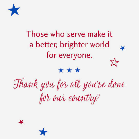 You Make the World Better for Everyone Veterans Day Card, , large image number 2