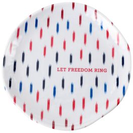 Freedom Ring Patriotic Small Melamine Plates, Set of 4, Freedom Ring Patriotic Small Melamine Plates, Set of 4, , large