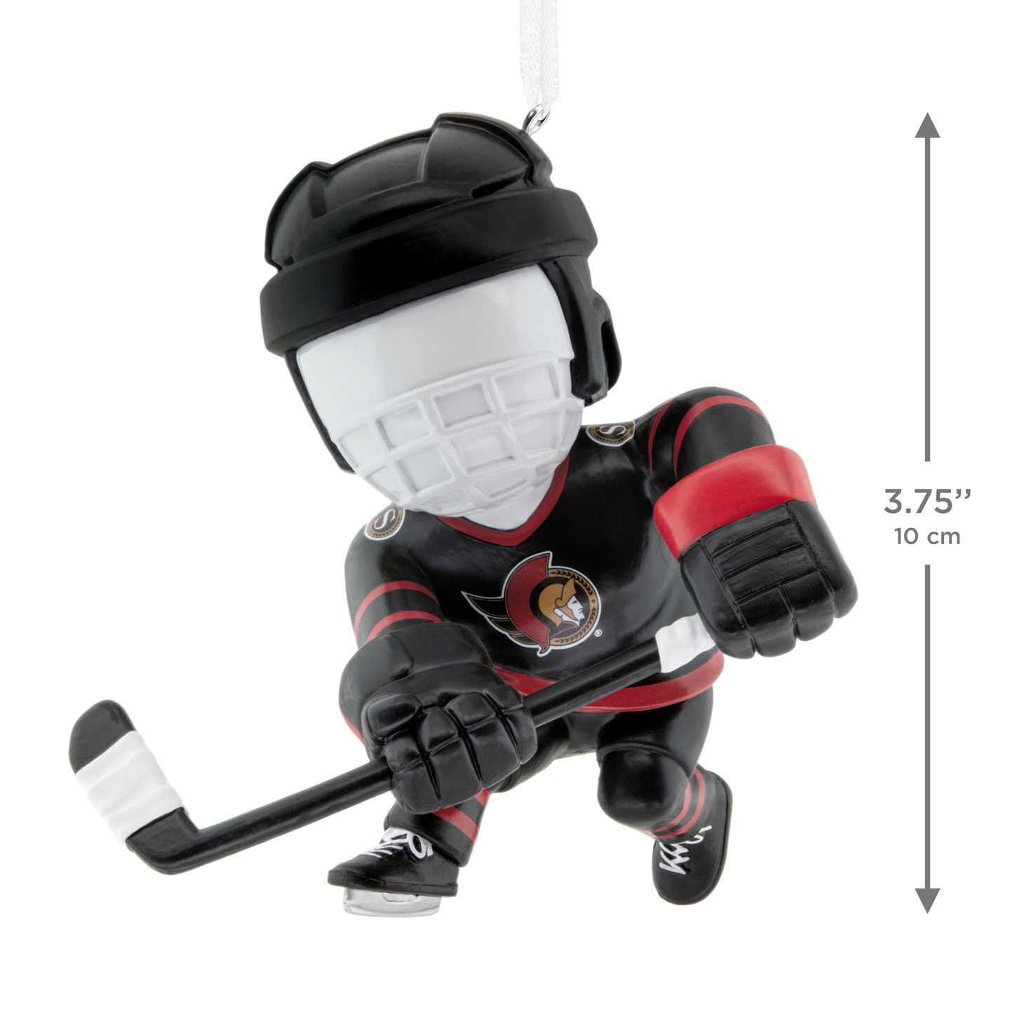 Ottawa Senators Hockey Player Christmas Ornament measurement image number 3