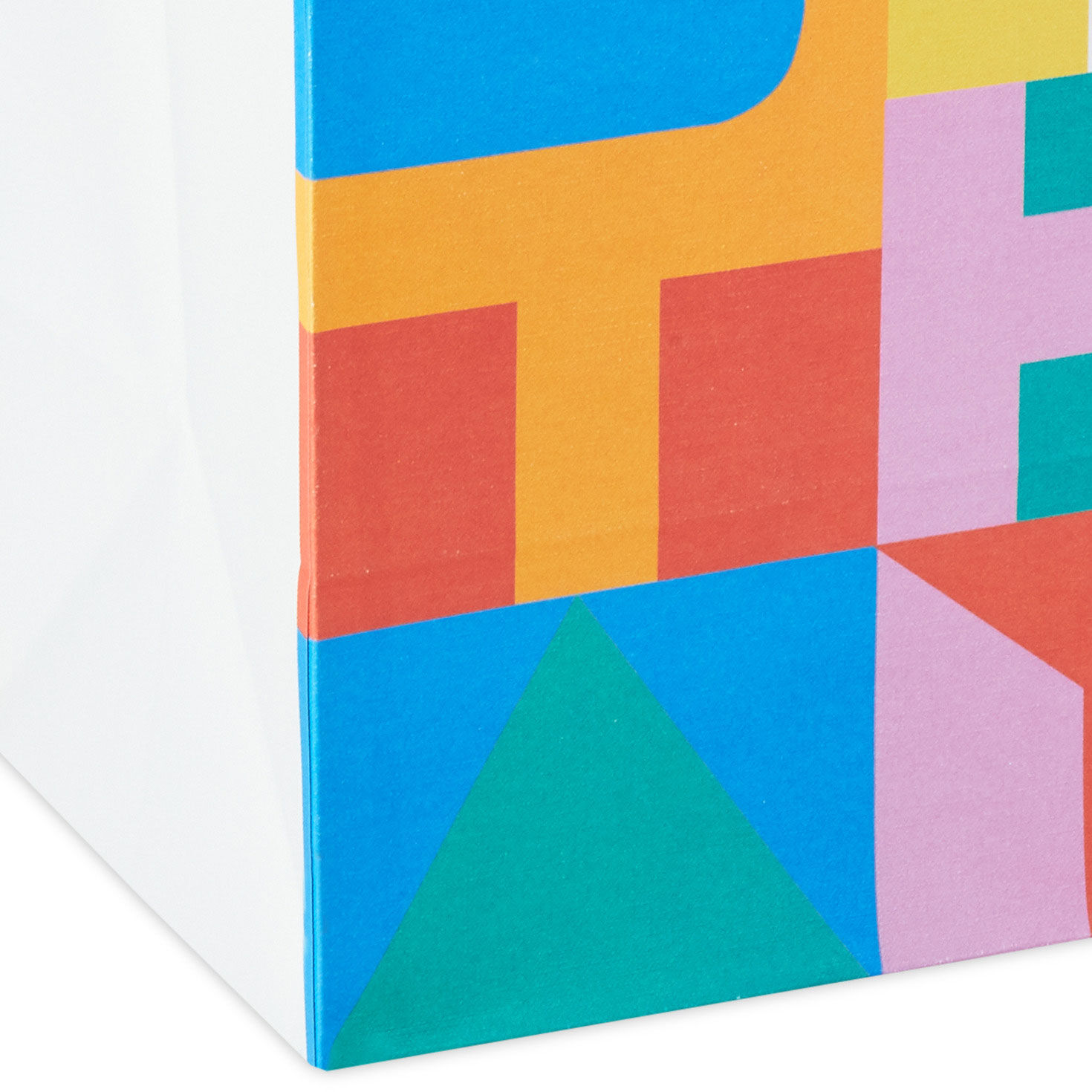 Color Block Large Birthday Gift Bag Base/Side Detail image number 6