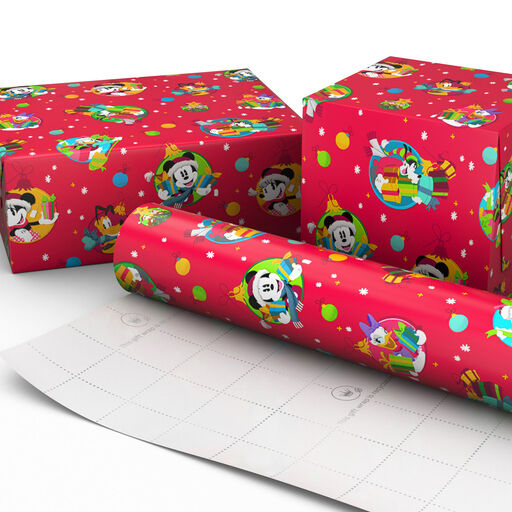 Disney Mickey Mouse and Friends Christmas Wrapping Paper, 25 sq. ft., 
