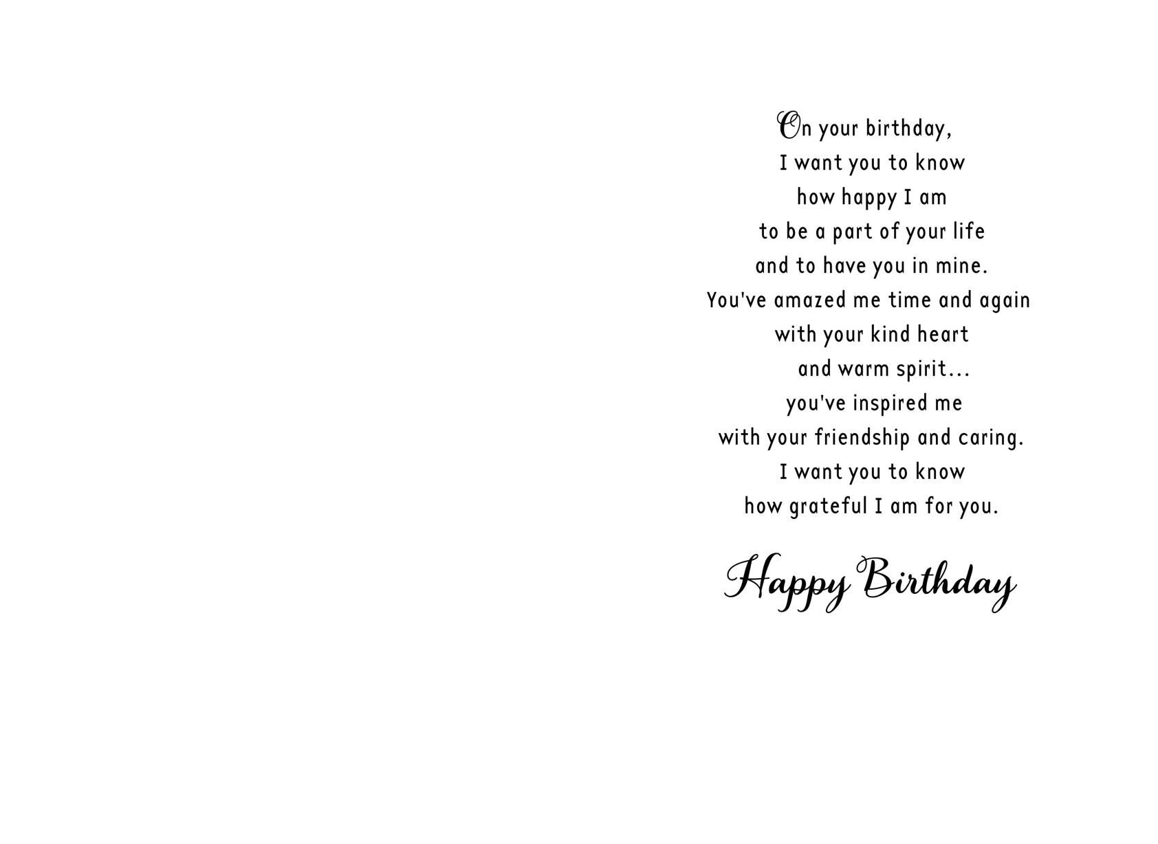 Grateful for Our Friendship With Foil Birthday Card