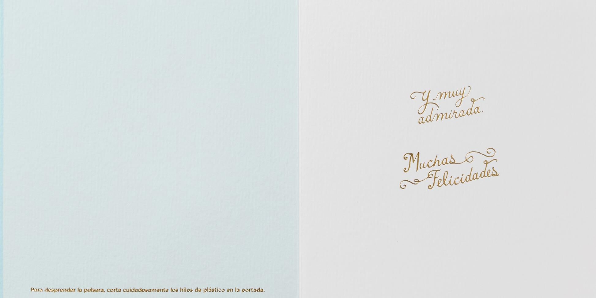 Linda Y Querida Spanish Language Flower Bracelet Birthday Card