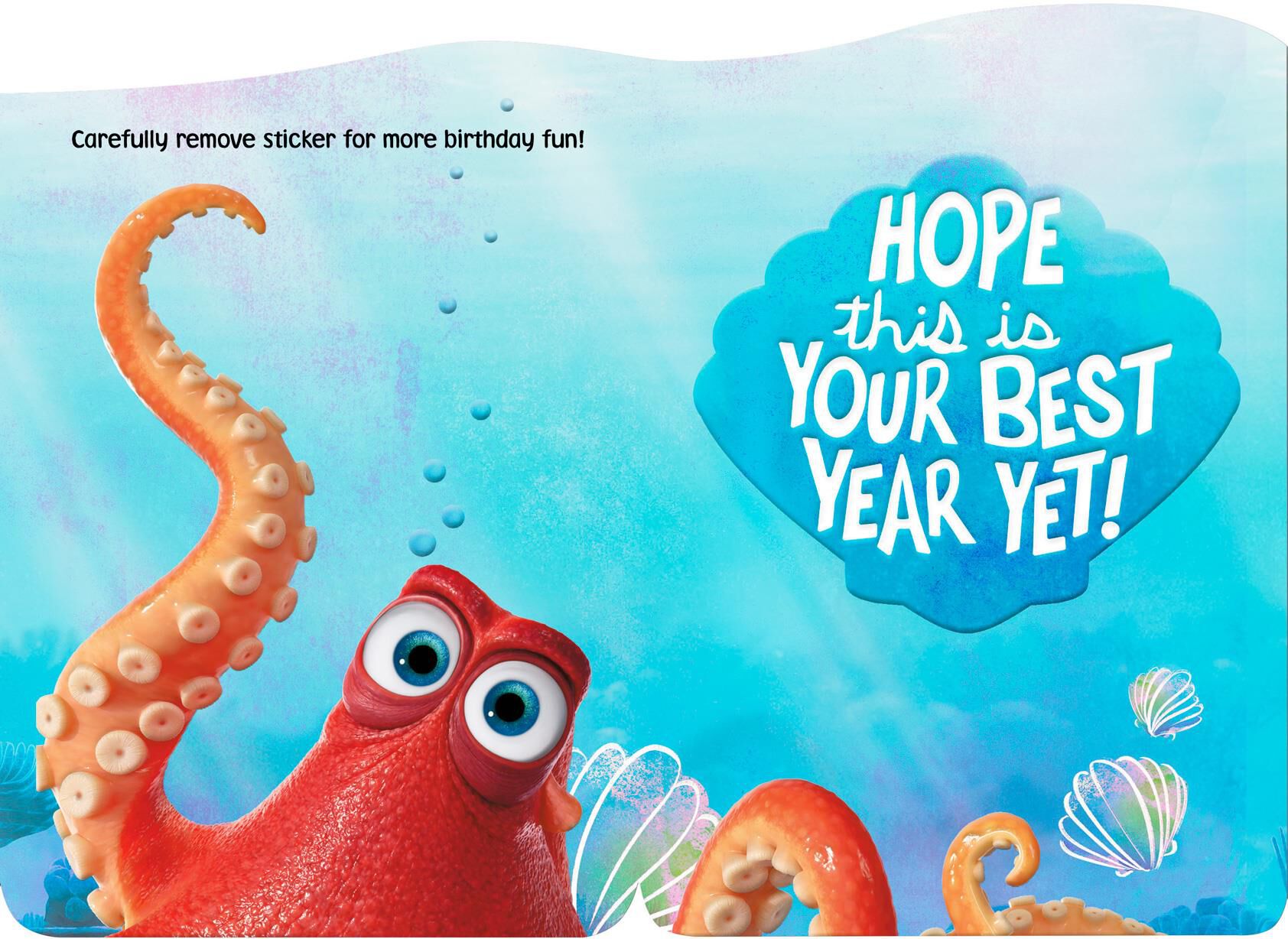 Disney/Pixar Finding Dory Birthday Card With Sticker