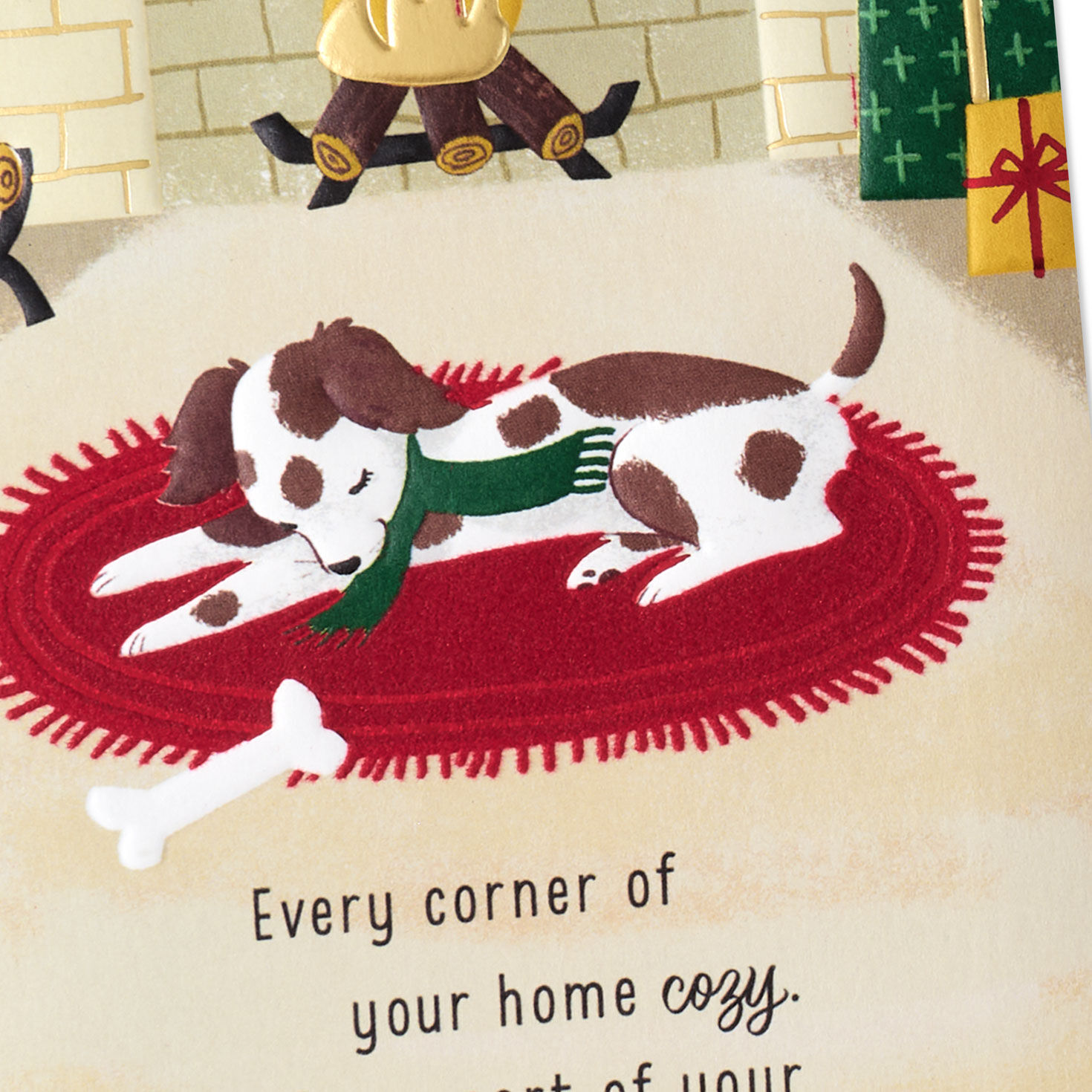 Cozy Stockings and Fireplace Christmas Card Card Front Detail image number 6