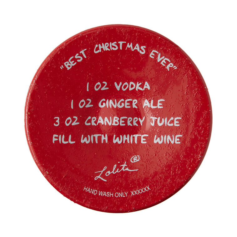 Lolita Best Christmas Ever Silver Bells Wine Glass bottom image number 4