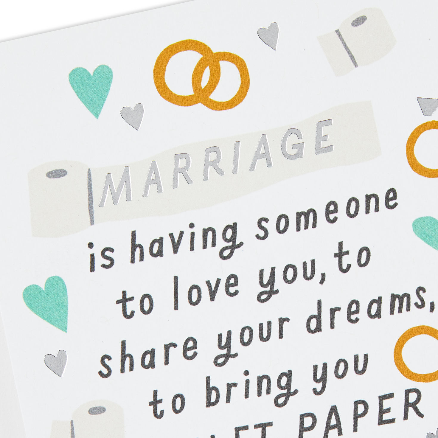 Toilet Paper Vows Funny Wedding Card Card Front Detail image number 4