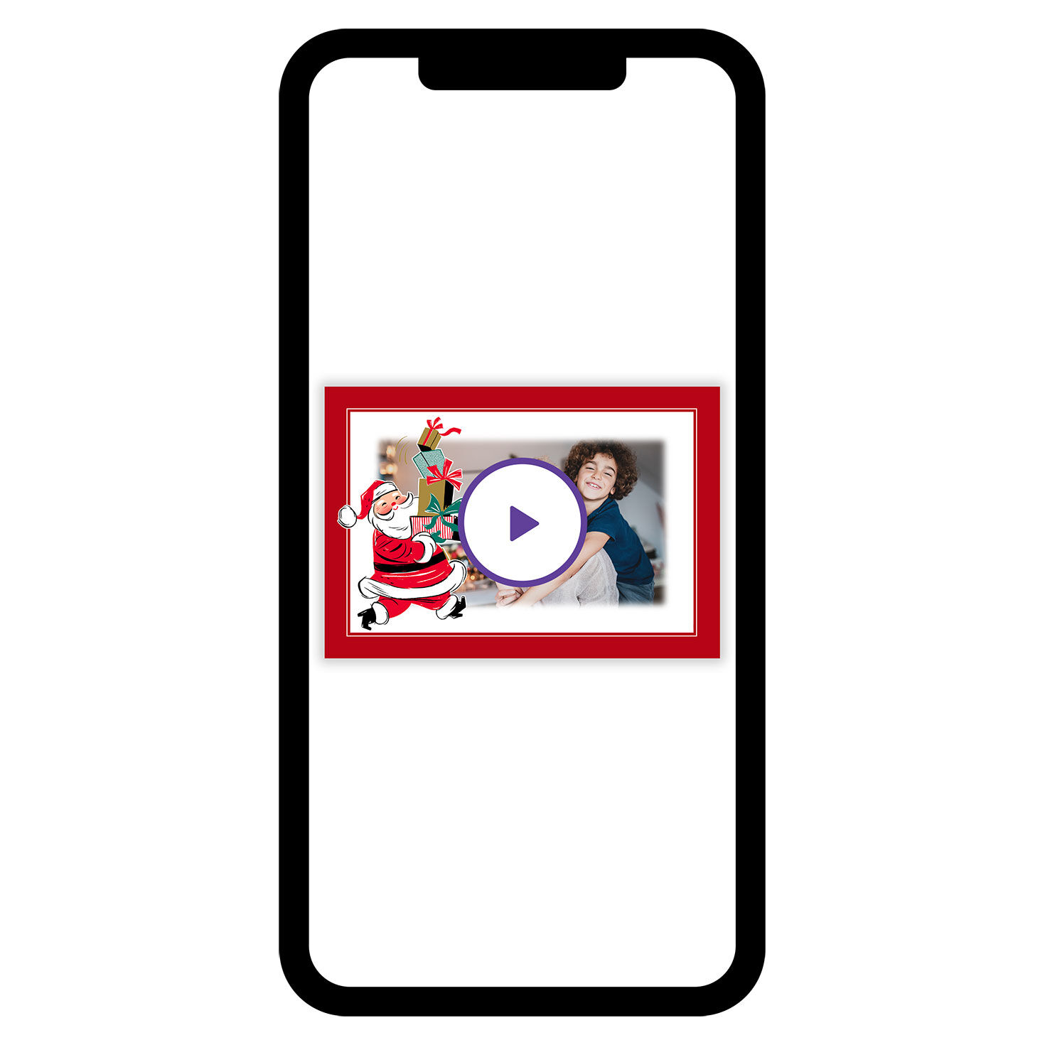 Vintage Santa With Gifts Christmas eCard