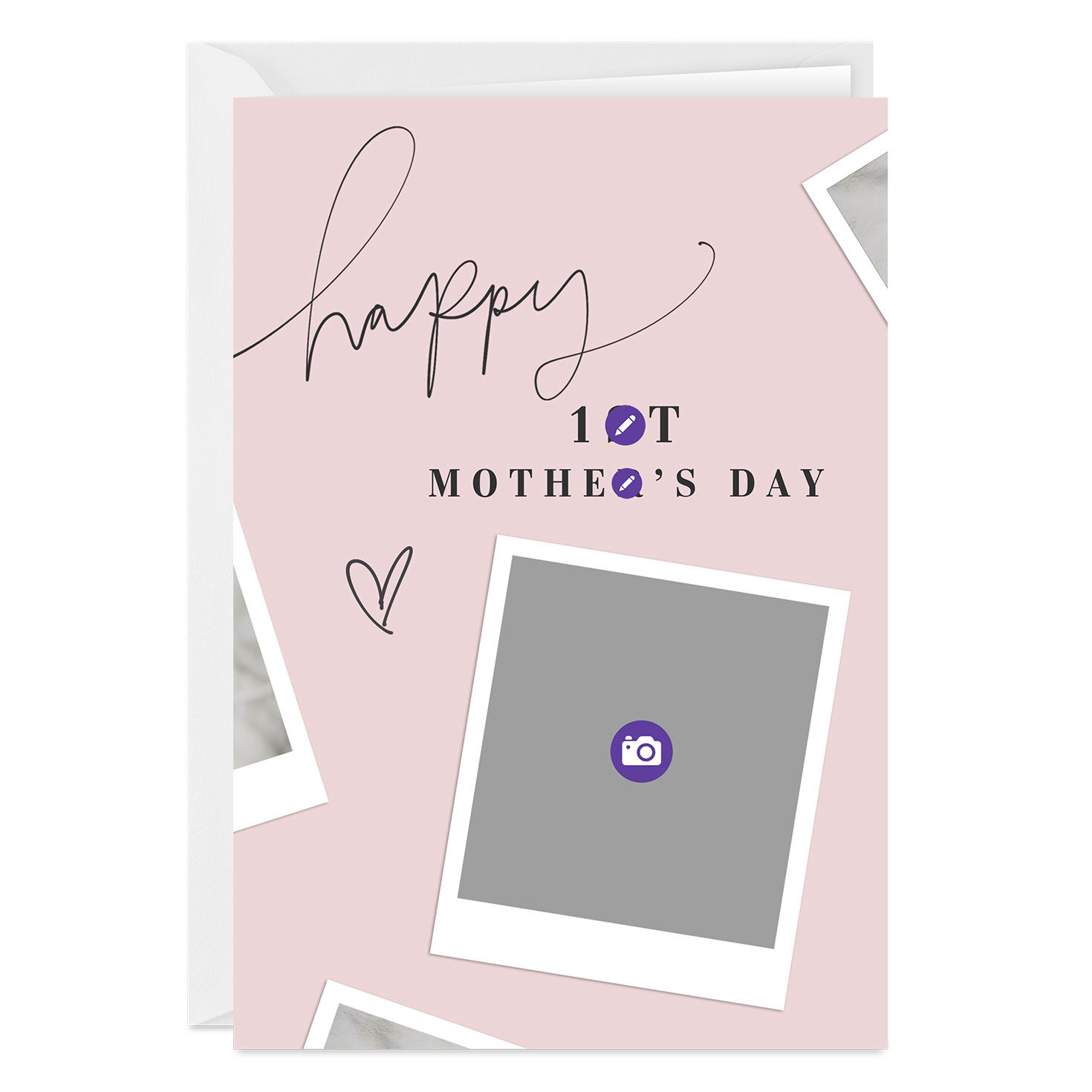 Instant Photo on Pink Happy Custom Card for only USD 4.99 | Hallmark