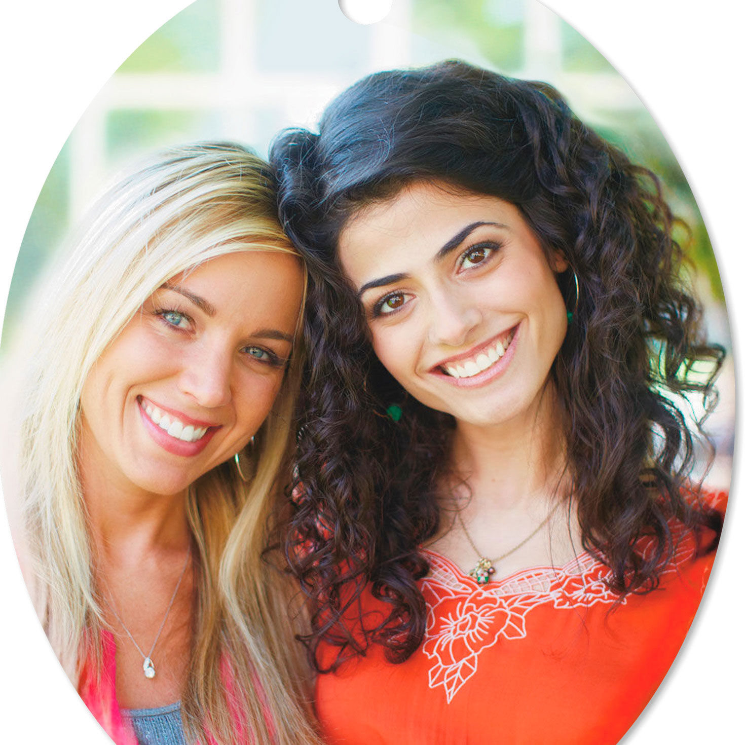 Vertical Oval Metal Personalized Ornament, Custom Photo, , large image number 4