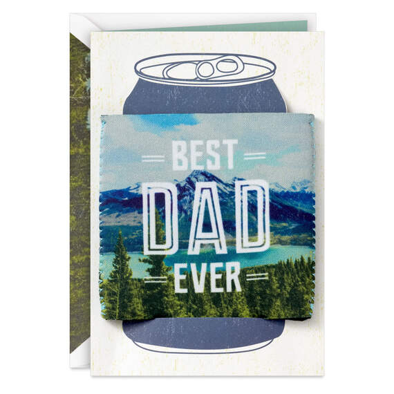 Best Dad Ever Father's Day Card With Can Cooler