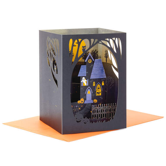 Haunted House 3D Pop-Up Halloween Card, , large image number 1