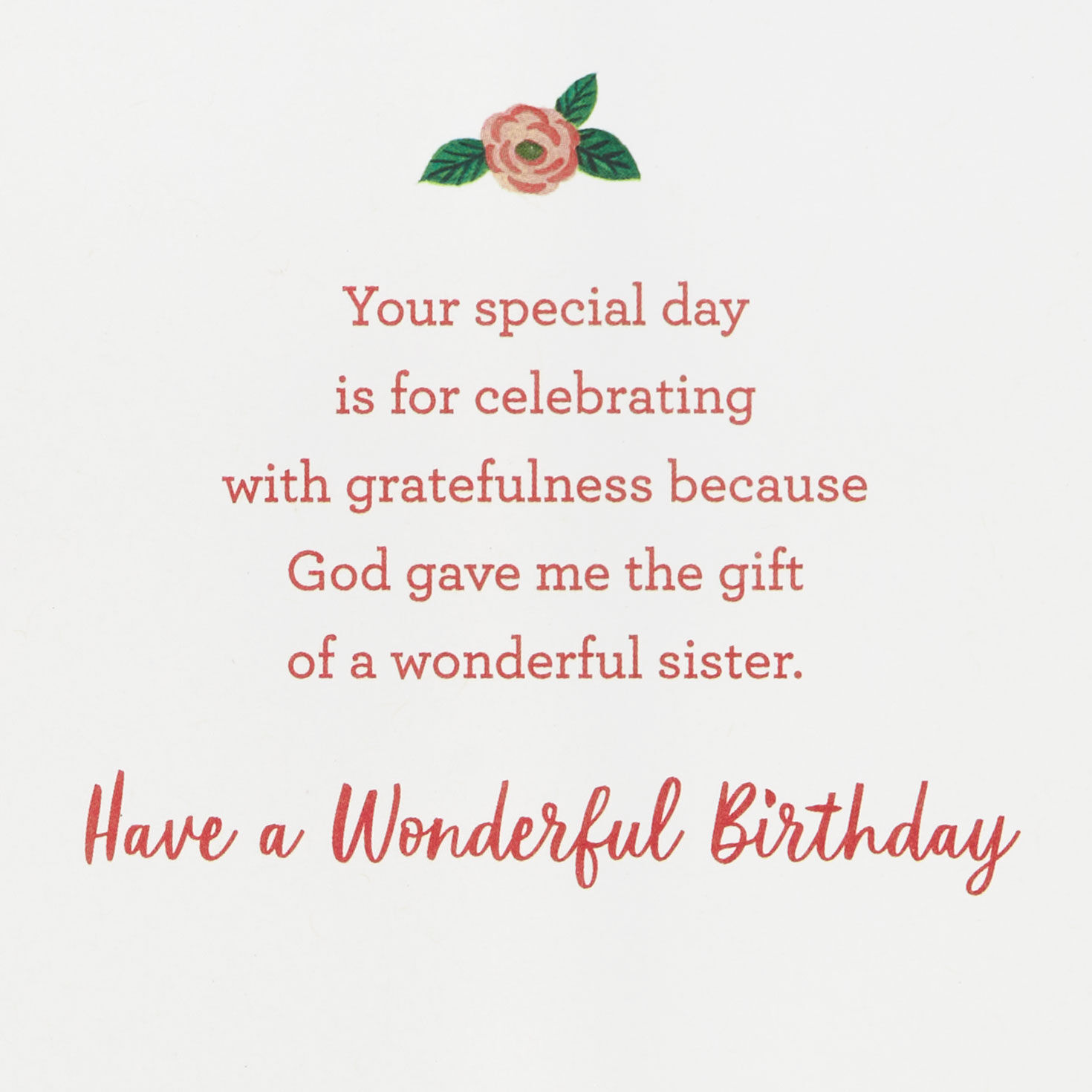 Pink Floral Frame Faith Birthday Card for Sister Sentiment image number 2