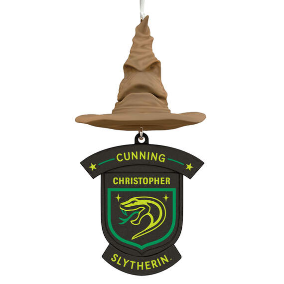 Harry Potter™ Sorting Hat House Trait Personalized Text Ornament, Slytherin™, , large image number 1