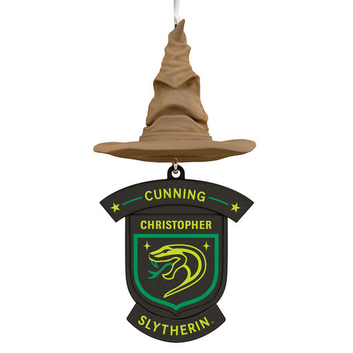 Harry Potter™ Sorting Hat House Trait Personalized Text Ornament, Slytherin™, 