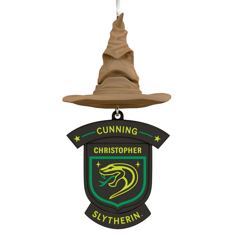 Harry Potter™ Sorting Hat House Trait Personalized Text Ornament, Slytherin™, , large image number 1