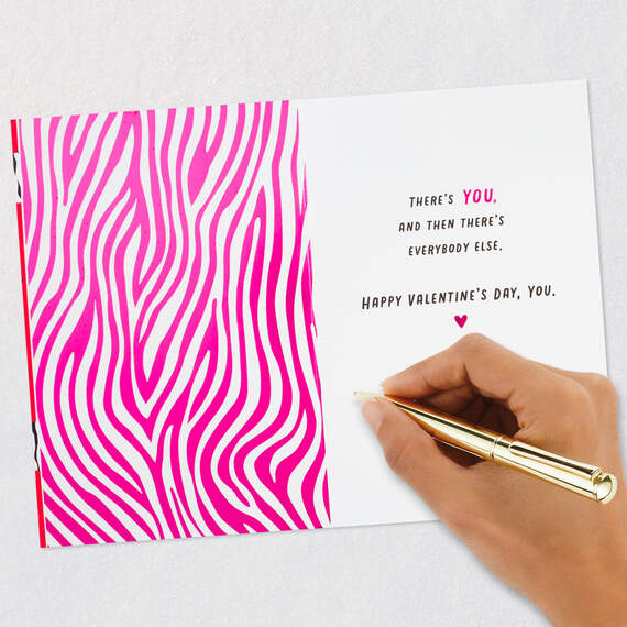 Special You Pink Zebra Valentine's Day Card, , large image number 6