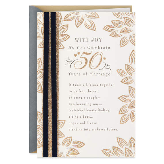 With Joy for You Religious 50th Anniversary Card