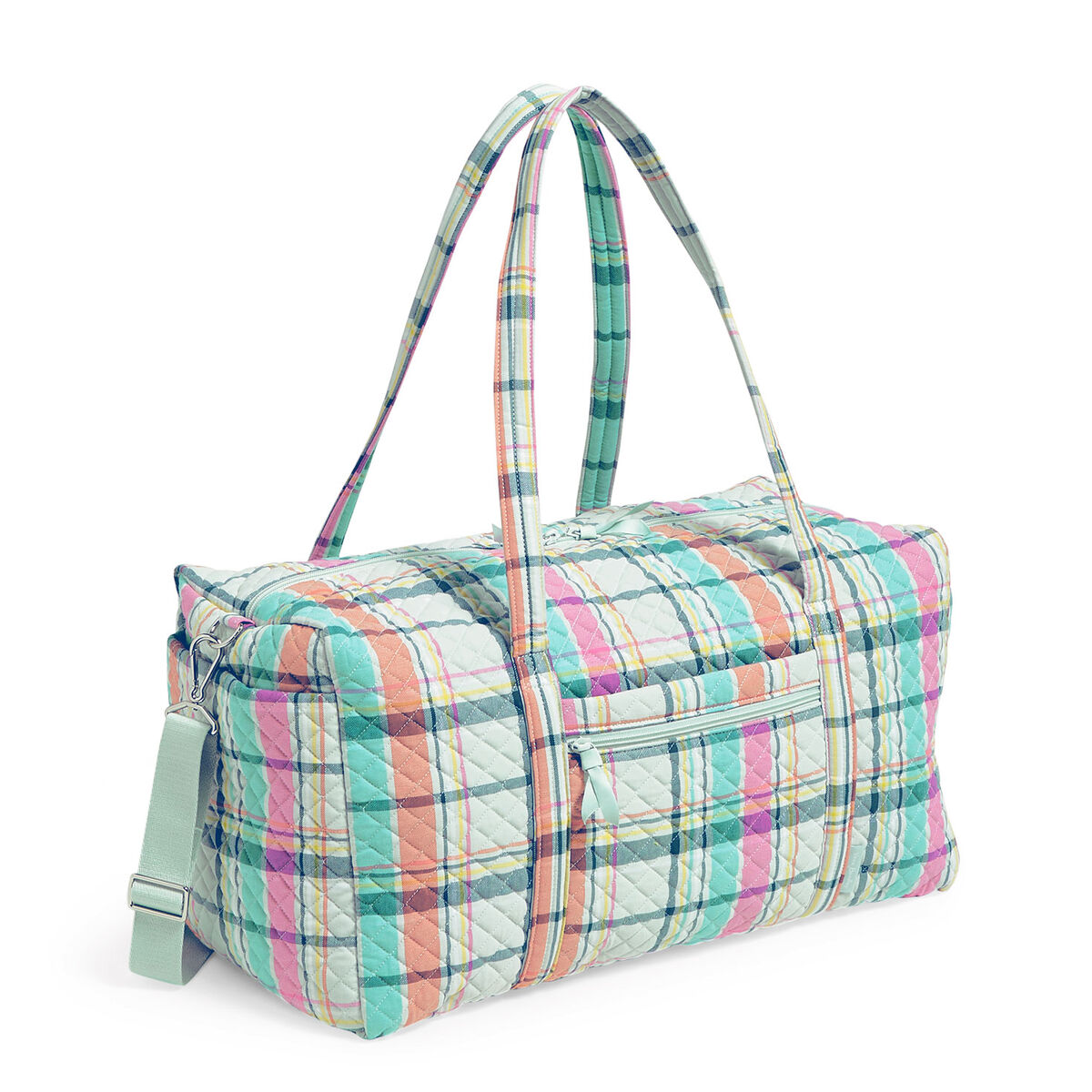 Vera Bradley Large Travel Duffel Bag in Pastel Plaid Travel Hallmark