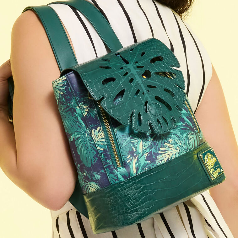 Jurassic World Mini Backpack With Monstera Leaf Flap in use image number 7