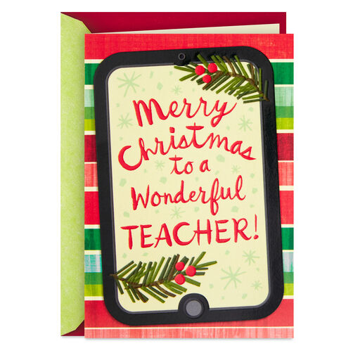 So Thankful for You Christmas Card for Teacher, 