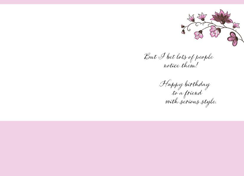 Never Fill Your Shoes Birthday Card