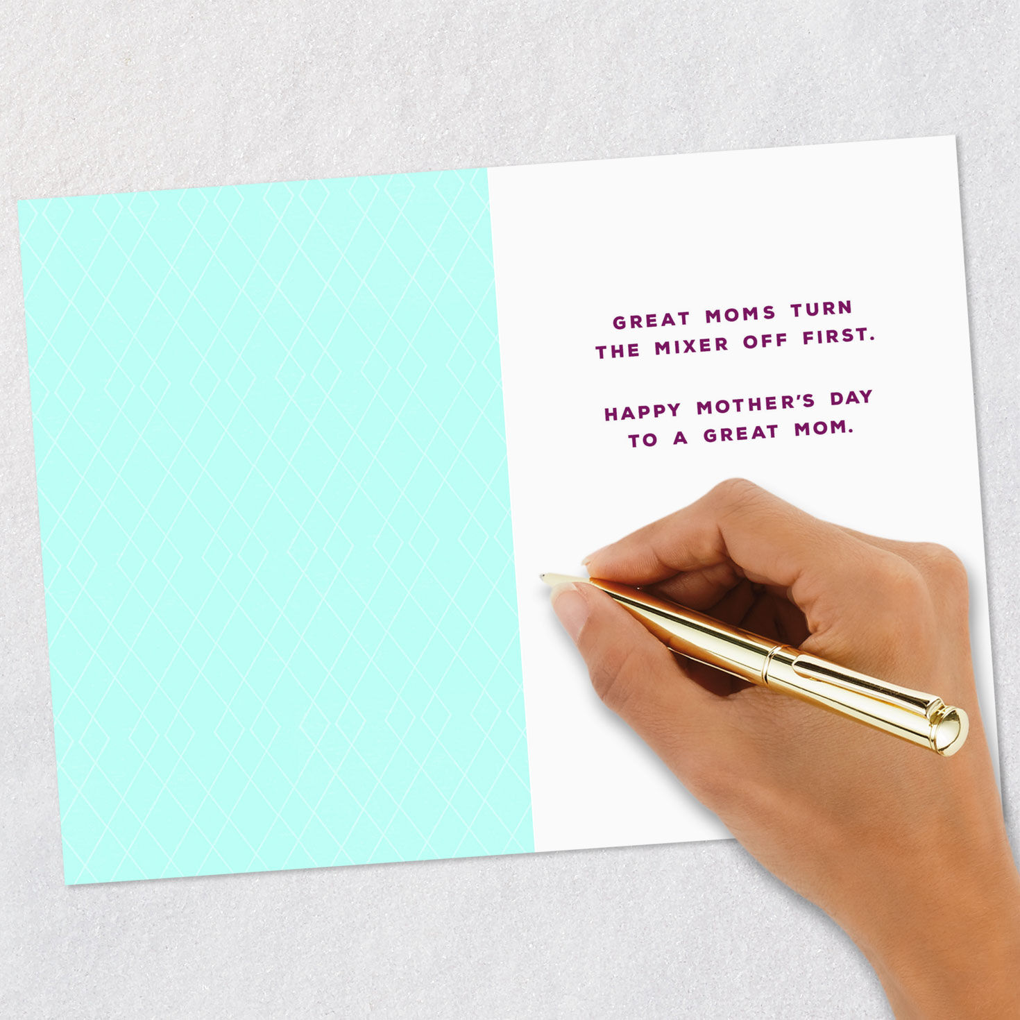 Retro Kitchen Mixer Funny Mother's Day Card for Mom Signing card image number 6