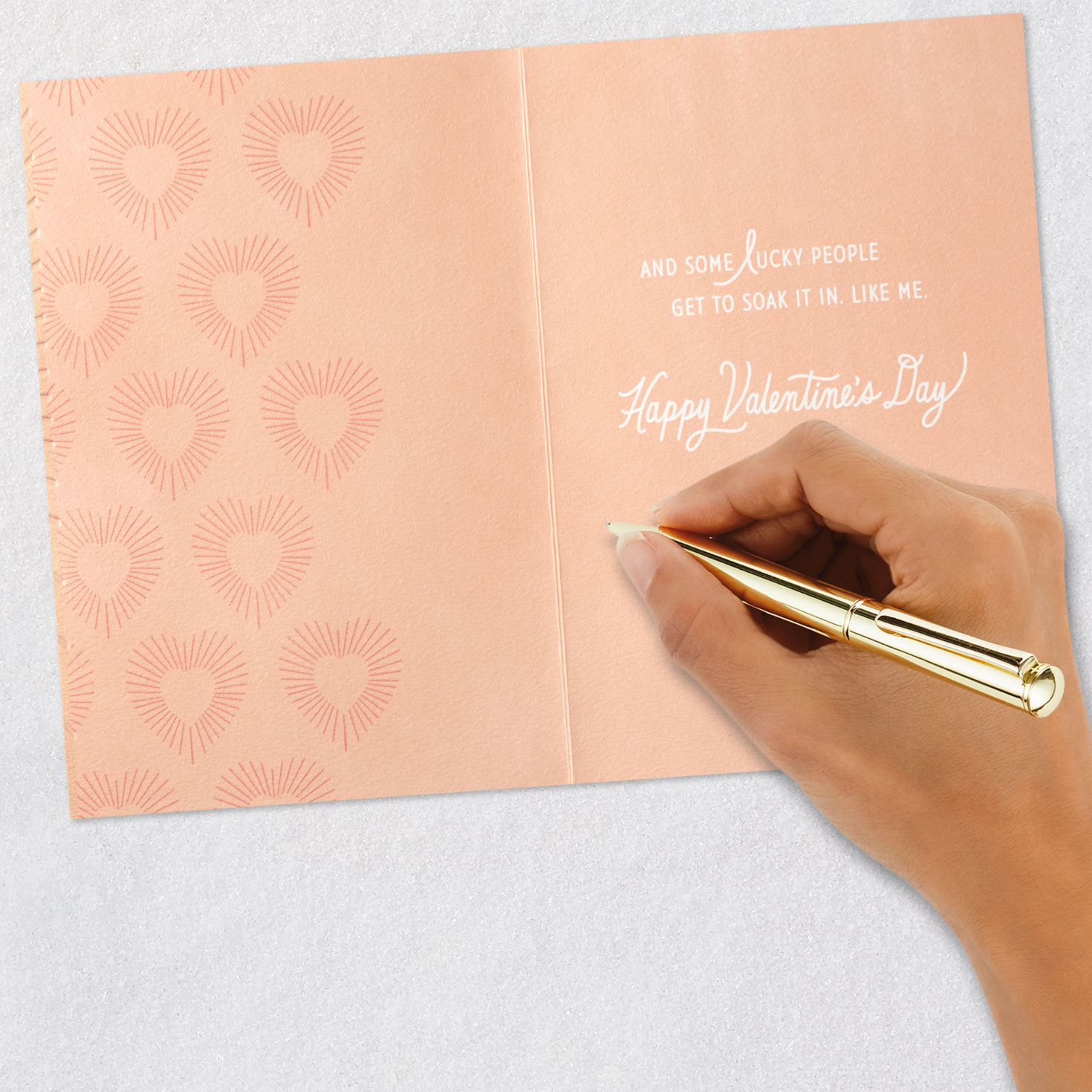 Heart Rays Valentine's Day Card Signing card image number 6