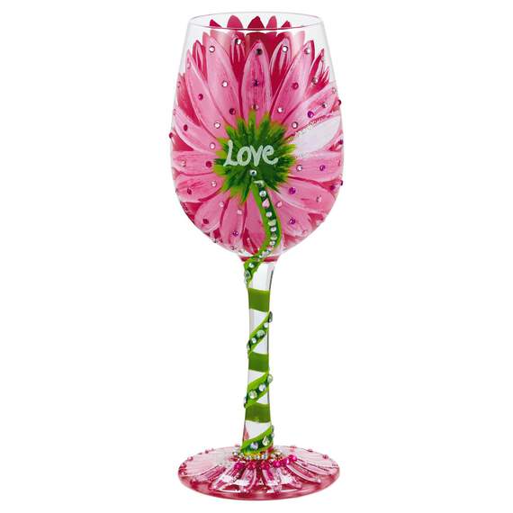 Lolita® Mom's Love in Bloom Handpainted Wine Glass, 15 oz., , large image number 2