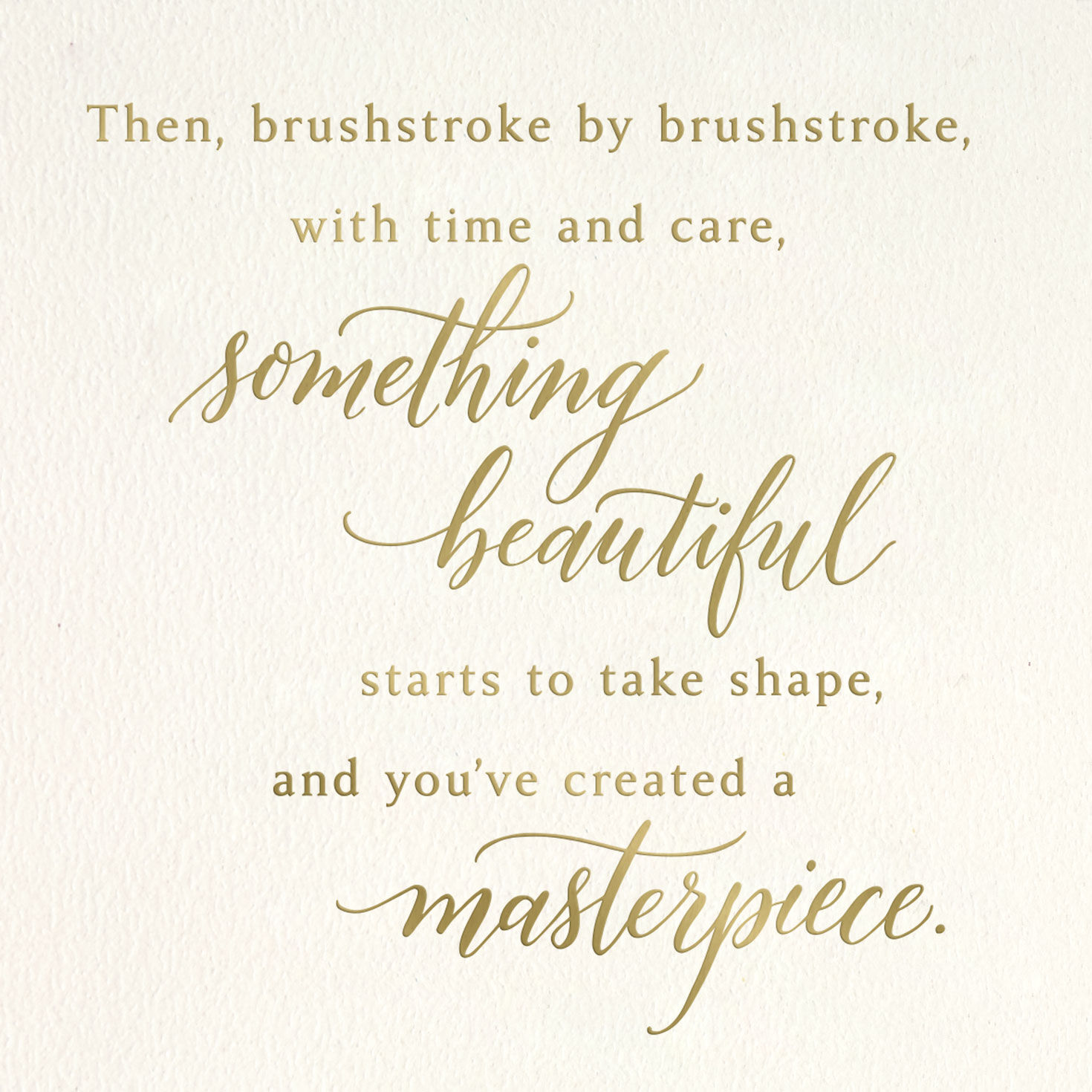 Gold and Purple Painted Flowers Anniversary Card Sentiment image number 2