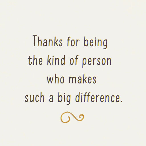 You Make a Difference Folk Art Thank-You Card, 