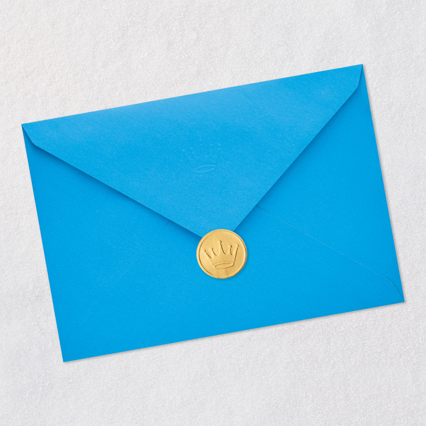 Couple Walking Under Lights Christmas Card for Son and Wife Envelope Back with Seal image number 8