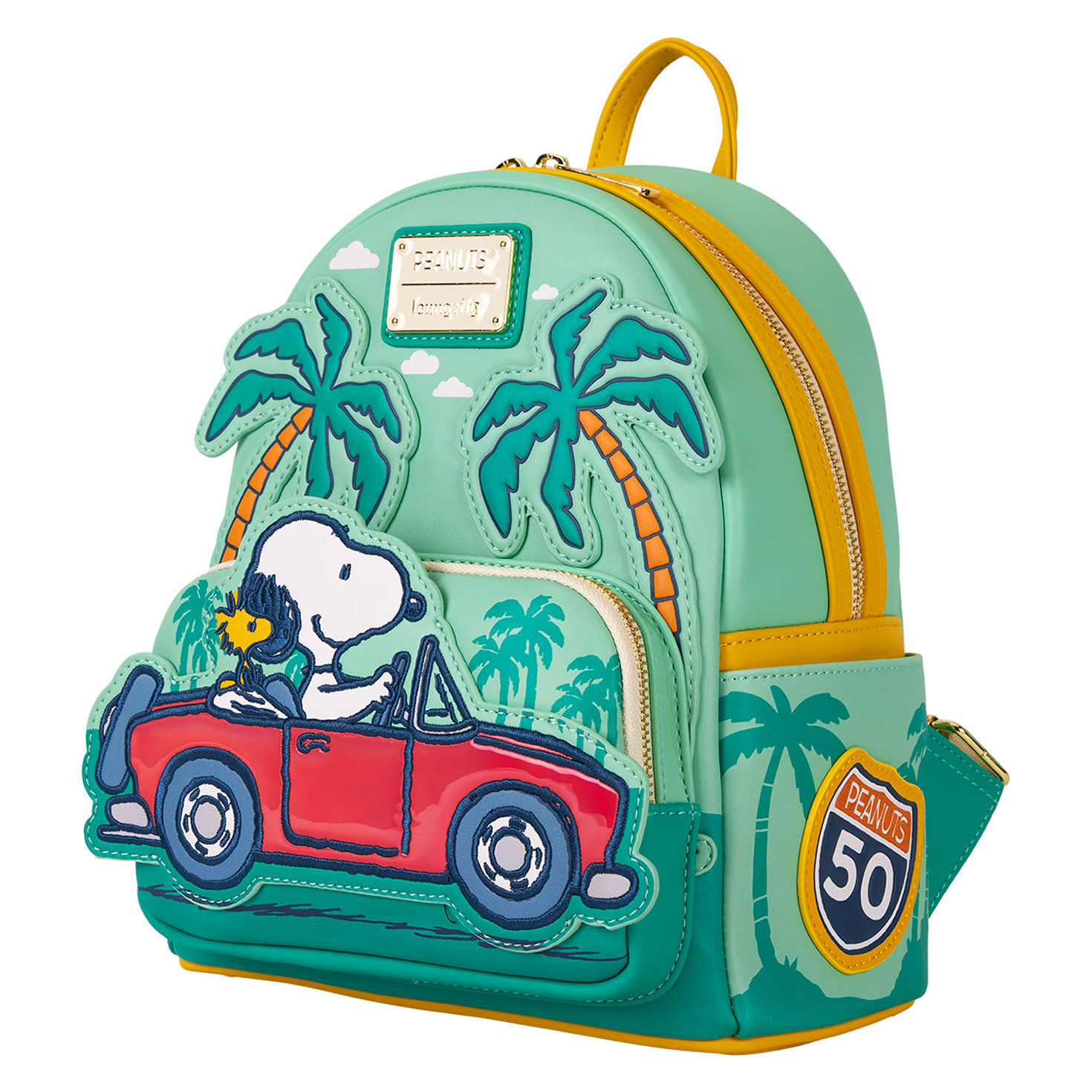 Loungefly ピーナッツ スヌーピー ミニバックパック Loungefly Peanuts Snoopy Road Trip Mini Backpack - Handbags