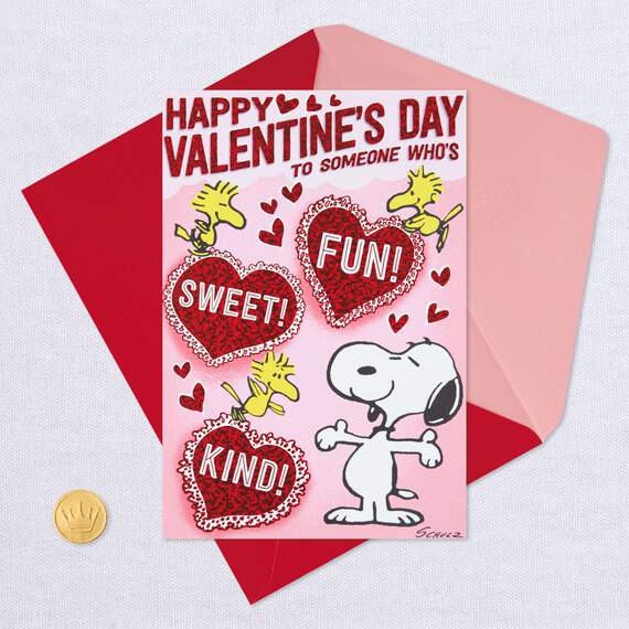 Peanuts® Snoopy & Woodstock Hearts Musical Pop-Up Valentine's Day Card, , large image number 6