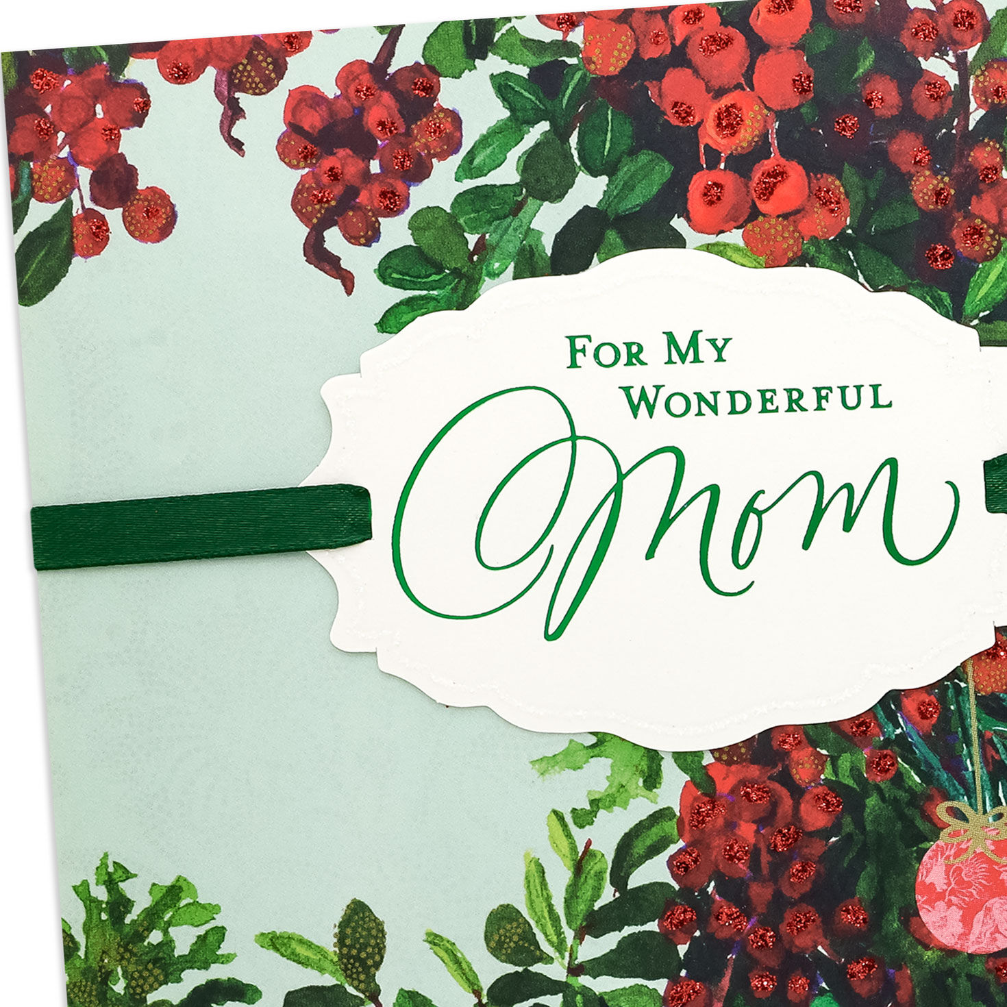 Berry Wreath Christmas Card for Mom Card Front Detail image number 5