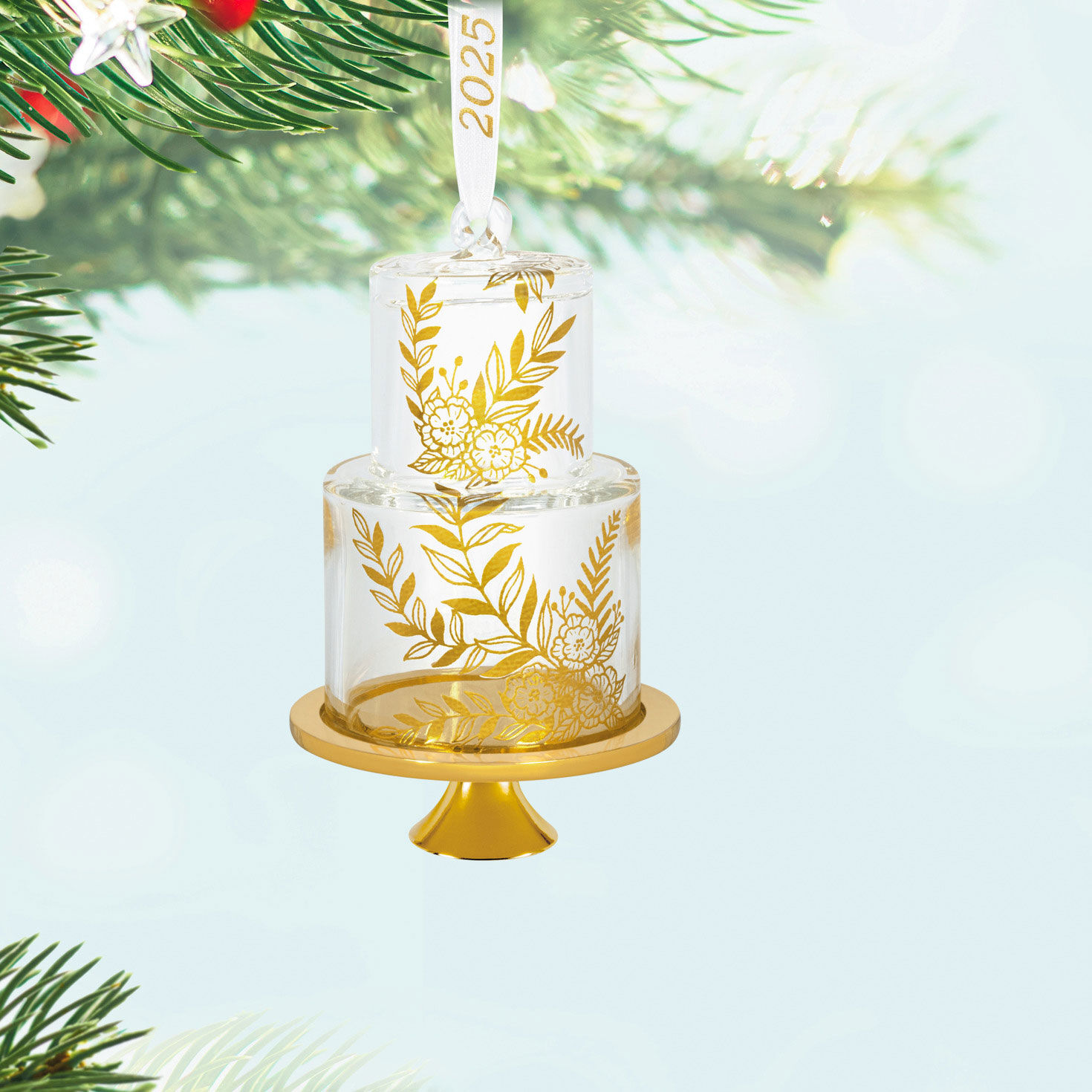 Our Sweet Beginning 2025 Glass Ornament, , large image number 2