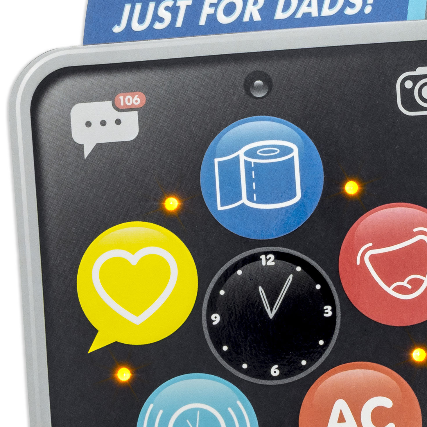 Smartwatch for Dads Funny Father's Day Card With Sound Card Front Detail image number 4