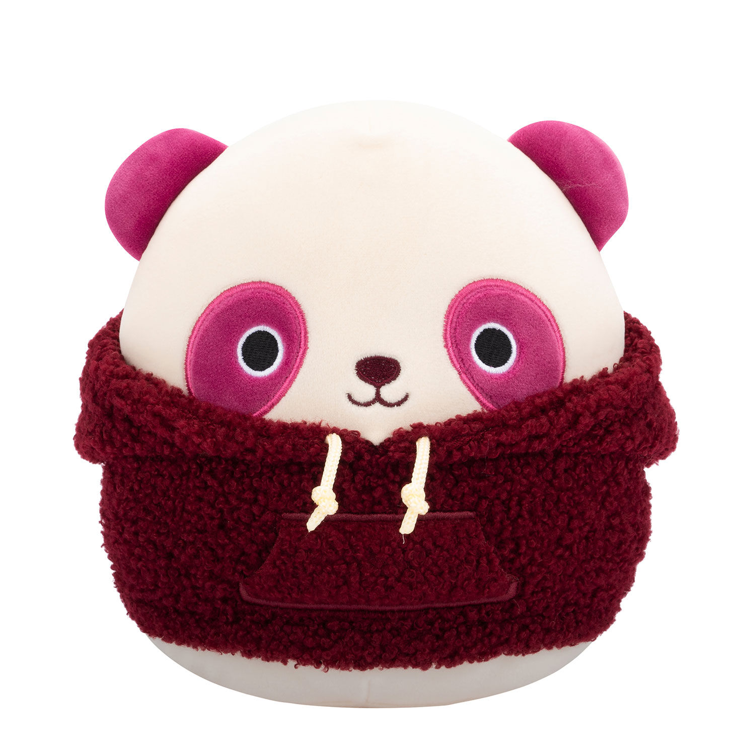 8" Squishmallows Ponder Panda Little Plush in Dark Red Hoodie