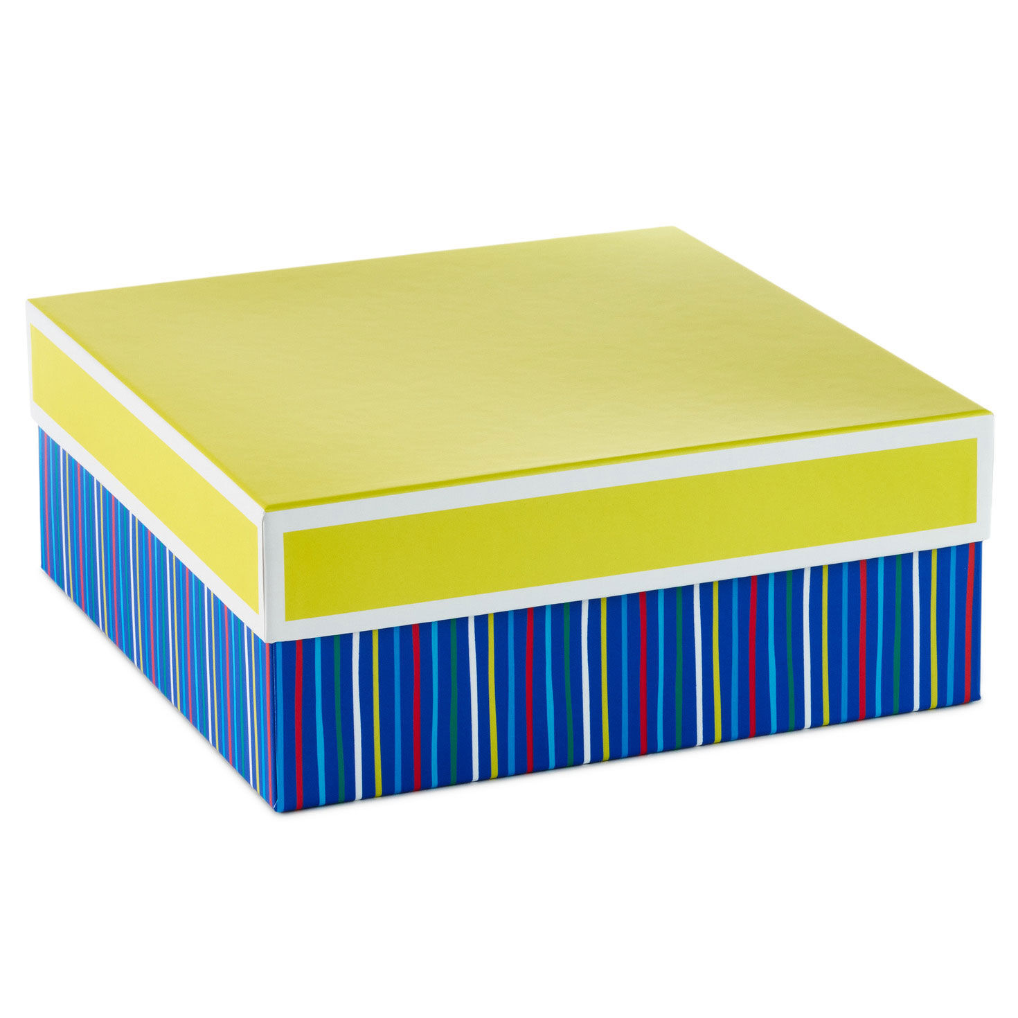 10" Square Vertical Stripes Gift Box