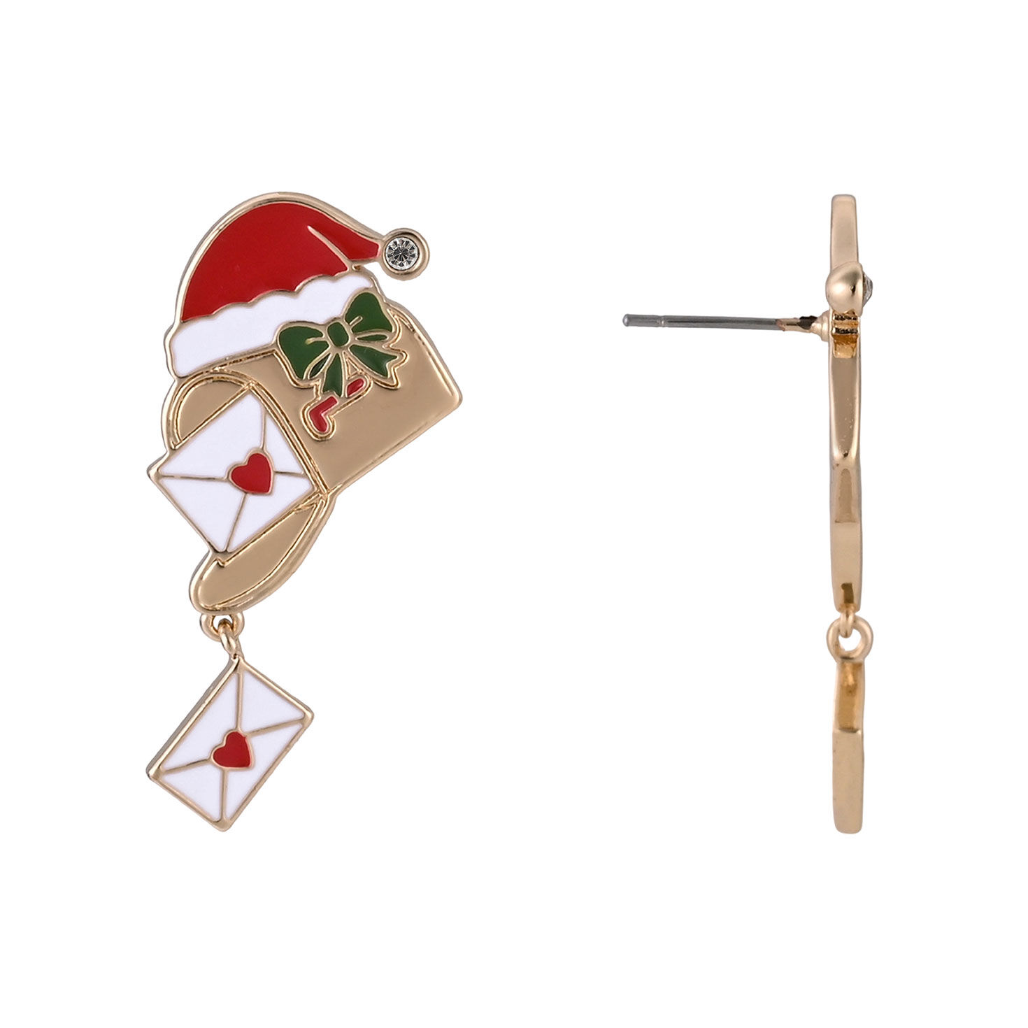 Santa Mail Statement Earrings front and side image number 2
