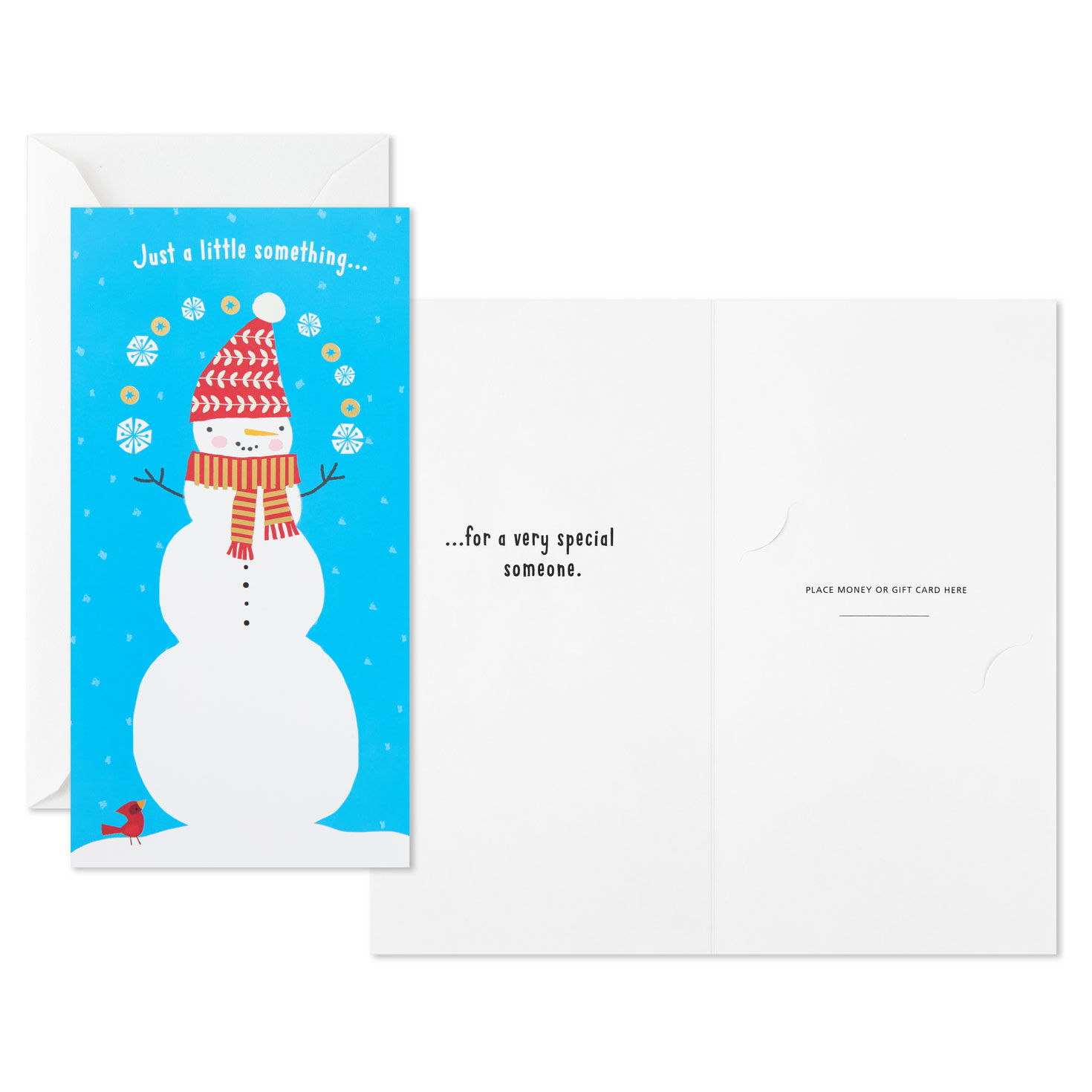 Mouse on Gifts Money Holder Christmas Card Pack Card Front with Sentiment image number 2