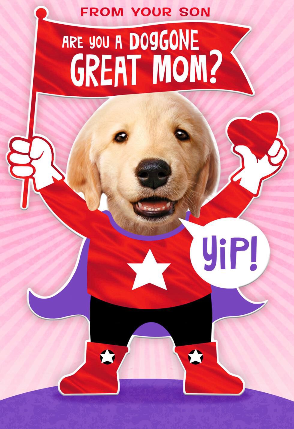Doggone Great Mom Valentine's Day Card From Son