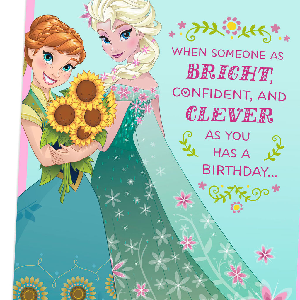 Disney Frozen Best Day Ever Musical Birthday Card Greeting Cards