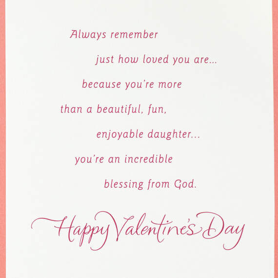 One-of-a-Kind Blessing Religious Valentine's Day Card for Daughter, , large image number 2
